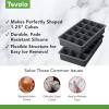 imageTovolo Perfect Cube Ice Mold Trays Sturdy Silicone Fade Resistant 125quot Cubes Assorted Set of 4Charcoal