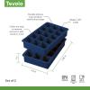 imageTovolo Perfect Cube Ice Mold Trays Sturdy Silicone Fade Resistant 125quot Cubes Assorted Set of 4Deep Indigo