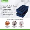 imageTovolo Perfect Cube Ice Mold Trays Sturdy Silicone Fade Resistant 125quot Cubes Assorted Set of 4Deep Indigo