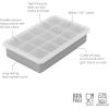 imageTovolo Perfect Cube Ice Mold Trays Sturdy Silicone Fade Resistant 125quot Cubes Assorted Set of 4Oyster Gray