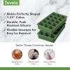 imageTovolo Perfect Cube Ice Mold Trays Sturdy Silicone Fade Resistant 125quot Cubes Assorted Set of 4Pesto