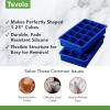 imageTovolo Perfect Cube Ice Mold Trays Sturdy Silicone Fade Resistant 125quot Cubes Assorted Set of 4Stratus Blue