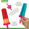 imageTovolo Popsicle Molds with Sticks 6Pack Groovy  Reusable Ice Pop Molds ampamp Sticks for Homemade Ice Pops ampamp Frozen Snacks  Stackable Popsicle Maker with Lid Dishwasher Safe ampamp BPAFree  GreenPink