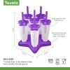 imageTovolo Popsicle Molds with Sticks 6Pack Groovy  Reusable Ice Pop Molds ampamp Sticks for Homemade Ice Pops ampamp Frozen Snacks  Stackable Popsicle Maker with Lid Dishwasher Safe ampamp BPAFree  GreenPurple