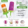 imageTovolo Popsicle Molds with Sticks 6Pack Groovy  Reusable Ice Pop Molds ampamp Sticks for Homemade Ice Pops ampamp Frozen Snacks  Stackable Popsicle Maker with Lid Dishwasher Safe ampamp BPAFree  GreenSpring Green