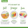 imageTovolo Popsicle Molds with Sticks 6Pack Groovy  Reusable Ice Pop Molds ampamp Sticks for Homemade Ice Pops ampamp Frozen Snacks  Stackable Popsicle Maker with Lid Dishwasher Safe ampamp BPAFree  GreenSun Ray