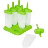 imageTovolo Popsicle Molds with Sticks 6Pack Groovy  Reusable Ice Pop Molds ampamp Sticks for Homemade Ice Pops ampamp Frozen Snacks  Stackable Popsicle Maker with Lid Dishwasher Safe ampamp BPAFree  GreenSpring Green
