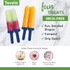 imageTovolo Popsicle Molds with Sticks 6Pack Groovy  Reusable Ice Pop Molds ampamp Sticks for Homemade Ice Pops ampamp Frozen Snacks  Stackable Popsicle Maker with Lid Dishwasher Safe ampamp BPAFree  GreenStratus Blue