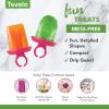 imageTovolo Popsicle Molds with Sticks 6Pack Groovy  Reusable Ice Pop Molds ampamp Sticks for Homemade Ice Pops ampamp Frozen Snacks  Stackable Popsicle Maker with Lid Dishwasher Safe ampamp BPAFree  GreenFuchsia
