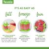imageTovolo Popsicle Molds with Sticks 6Pack Groovy  Reusable Ice Pop Molds ampamp Sticks for Homemade Ice Pops ampamp Frozen Snacks  Stackable Popsicle Maker with Lid Dishwasher Safe ampamp BPAFree  GreenSpring Green