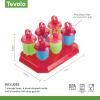 imageTovolo Popsicle Molds with Sticks 6Pack Groovy  Reusable Ice Pop Molds ampamp Sticks for Homemade Ice Pops ampamp Frozen Snacks  Stackable Popsicle Maker with Lid Dishwasher Safe ampamp BPAFree  GreenFuchsia