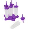 imageTovolo Popsicle Molds with Sticks 6Pack Groovy  Reusable Ice Pop Molds ampamp Sticks for Homemade Ice Pops ampamp Frozen Snacks  Stackable Popsicle Maker with Lid Dishwasher Safe ampamp BPAFree  GreenPurple
