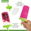 imageTovolo Popsicle Molds with Sticks 6Pack Groovy  Reusable Ice Pop Molds ampamp Sticks for Homemade Ice Pops ampamp Frozen Snacks  Stackable Popsicle Maker with Lid Dishwasher Safe ampamp BPAFree  GreenSpring Green