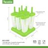 imageTovolo Popsicle Molds with Sticks 6Pack Groovy  Reusable Ice Pop Molds ampamp Sticks for Homemade Ice Pops ampamp Frozen Snacks  Stackable Popsicle Maker with Lid Dishwasher Safe ampamp BPAFree  GreenSpring Green