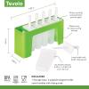 imageTovolo Silicone Wavy Popsicle Molds with Tray Royal Purple  Ice Pop Molds with 6 Cavities for Homemade Ice Pops ampamp Frozen Snacks  Popsicle Maker with DripGuards Dishwasher Safe ampamp BPAFreeSpring Green