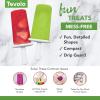 imageTovolo Silicone Wavy Popsicle Molds with Tray Royal Purple  Ice Pop Molds with 6 Cavities for Homemade Ice Pops ampamp Frozen Snacks  Popsicle Maker with DripGuards Dishwasher Safe ampamp BPAFreeCandy Apple Red