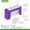 imageTovolo Silicone Wavy Popsicle Molds with Tray Royal Purple  Ice Pop Molds with 6 Cavities for Homemade Ice Pops ampamp Frozen Snacks  Popsicle Maker with DripGuards Dishwasher Safe ampamp BPAFreeRoyal Purple