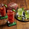 imageTovolo Sports Ice Molds Set of 4  Large Craft Ice Cube Molds for Whiskey Cocktails Football Baseball Basketball Golf Ball Shapes Silicone Ice Maker with Tight Fitting Lids2 Football  2 Golf