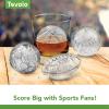 imageTovolo Sports Ice Molds Set of 4  Large Craft Ice Cube Molds for Whiskey Cocktails Football Baseball Basketball Golf Ball Shapes Silicone Ice Maker with Tight Fitting LidsFootball  Baseball  Basketball  Soccer
