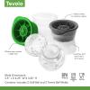 imageTovolo Sports Ice Molds Set of 4  Large Craft Ice Cube Molds for Whiskey Cocktails Football Baseball Basketball Golf Ball Shapes Silicone Ice Maker with Tight Fitting Lids2 Tennis  2 Golf