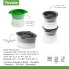 imageTovolo Sports Ice Molds Set of 4  Large Craft Ice Cube Molds for Whiskey Cocktails Football Baseball Basketball Golf Ball Shapes Silicone Ice Maker with Tight Fitting LidsFootball  Baseball  Basketball  Golf