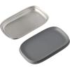 imageTovolo Stainless Double Spoon Rest EasyCleaning Heat Resistant 2 Piece Set CharcoalStainless Steel Double Spoon Rest