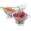 imageTovolo Stainless Steel Colander With Looped Handles ampamp Rimmed Footer RustResistant Pasta Strainer ampamp Veggie Wash Food Prep Strainer Basket 2 Quart2QT