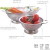imageTovolo Stainless Steel Colander With Looped Handles ampamp Rimmed Footer RustResistant Pasta Strainer ampamp Veggie Wash Food Prep Strainer Basket 2 Quart2QT
