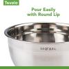 imageTovolo Stainless Steel Mixing Bowls 35 Qt  Metal Nesting Mixing Bowl with Rounded Lip for Easy Pour ampamp Minimal Mess  Large ampamp Small Dishwasher Safe Kitchen Supplies for Prep ampamp Cooking312Quart