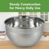 imageTovolo Stainless Steel Mixing Bowls 35 Qt  Metal Nesting Mixing Bowl with Rounded Lip for Easy Pour ampamp Minimal Mess  Large ampamp Small Dishwasher Safe Kitchen Supplies for Prep ampamp Cooking75 Quart