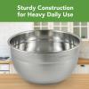 imageTovolo Stainless Steel Mixing Bowls 35 Qt  Metal Nesting Mixing Bowl with Rounded Lip for Easy Pour ampamp Minimal Mess  Large ampamp Small Dishwasher Safe Kitchen Supplies for Prep ampamp Cooking312Quart
