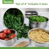 imageTovolo Stainless Steel Mixing Bowls 35 Qt  Metal Nesting Mixing Bowl with Rounded Lip for Easy Pour ampamp Minimal Mess  Large ampamp Small Dishwasher Safe Kitchen Supplies for Prep ampamp CookingSet of 4