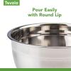 imageTovolo Stainless Steel Mixing Bowls 35 Qt  Metal Nesting Mixing Bowl with Rounded Lip for Easy Pour ampamp Minimal Mess  Large ampamp Small Dishwasher Safe Kitchen Supplies for Prep ampamp Cooking75 Quart