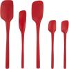 imageFlexCore Spatula All Silicone High Heat Resistant 5 Piece Cooking Utensils Set  Includes NonStick Spatula Spoonula Jar Scraper and Mini  BPAFree Kitchen  Ergonomic DesignCayenne