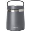 imageTovolo 2 Quart Stainless Steel Traveler DoubleWall VacuumInsulated Food Container 2 Qt Food Storage ampamp Ice Cream Container EasyCarry Handle Travel Mug for Hot Food ampamp Cold Ice Cream CharcoalCharcoal