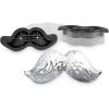 imageTovolo 220100048 LeakFree SlowMelting Novelty Mustache Ice Silicone Sealed Lid AntiTip Set of 2 Stackable Molds for Whiskey Spirits Liquor Cocktails Soda ampamp More