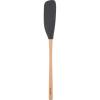 imageTovolo FlexCore LongHandled Silicone Jar Scraper Spatula Wood Handle HeatResistant Silicone Head With Curved Front for Scooping ampamp Scraping DishwasherSafe ampamp BPAFreeCharcoal