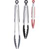 imageTovolo Kitchen Cooking Stainless Steel Tongs 9quot with Silicone Grip ampamp Easy Lock Mechanism for Serving Salad and Ice Charcoal GrayAssorted