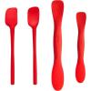 imageTovolo Kitchen Utensils Spatula Spoonula FullSize Scoop ampamp Spread Set of 4 Mini Tools Candy Apple RedCandy Apple Red