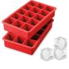 imageTovolo Perfect Cube Ice Mold Trays Sturdy Silicone Fade Resistant 125quot Cubes Assorted Set of 4Candy Apple