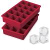 imageTovolo Perfect Cube Ice Mold Trays Sturdy Silicone Fade Resistant 125quot Cubes Assorted Set of 4Charcoal