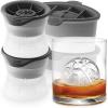 imageTovolo Sports Ice Molds Set of 4  Large Craft Ice Cube Molds for Whiskey Cocktails Football Baseball Basketball Golf Ball Shapes Silicone Ice Maker with Tight Fitting LidsFootball  Baseball  Basketball  Soccer