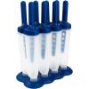 imageTovolo Twin Ice Pop Molds DripGuard Handle 4 Oz Ice Pops Set of 4 Twin Ice Pop Molds Popsicle Makers with Reusable Sticks MessFree Frozen Treats GreenBlueberry