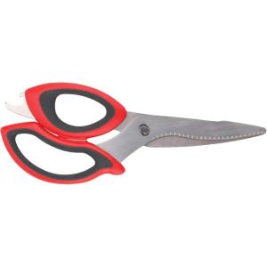 imageTovolo Comfort Grip Kitchen Shears With Comfort Grip Handles ampamp BuiltIn Bottle Opener Heavy Duty Kitchen Scissors With MicroSerrated Blade Printed Measurement Guide  Dishwasher Safe ampamp BPAFreeKitchen Shears
