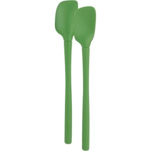 imageTovolo FlexCore AllSilicone Mini Spatula ampamp Spoonula Kitchen Utensil Set of 2 HeatResistant ampamp BPAFree Silicone Spatula ampamp Spoonula Safe for Cast Iron ampamp NonStick Cookware DishwasherSafePesto