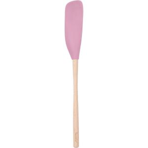 imageTovolo FlexCore LongHandled Silicone Jar Scraper Spatula Wood Handle HeatResistant Silicone Head With Curved Front for Scooping ampamp Scraping DishwasherSafe ampamp BPAFreePink Sorbet