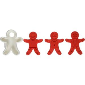 imageTovolo Gingerbread Girls Templates Reverse Dishwasher Safe Set of 6 Cookie Stamps with CutterGinger Boy