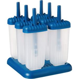 imageTovolo Groovy Popsicle Molds Set of 6  MessFree Plastic Ice Pops with Reusable Sticks ampamp DripGuard for Freezer SnacksDishwasherSafe ampamp BPAFreeBlueberrySet of 6