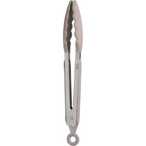 imageTovolo Kitchen Cooking Stainless Steel Tongs 9quot with Silicone Grip ampamp Easy Lock Mechanism for Serving Salad and Ice Charcoal GrayWarm Gray