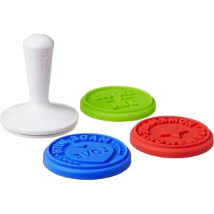 imageTovolo Made with Love Set of 3 Plates for Decorating Holiday ampamp Sugar Cookies Stackable Silicone Rubber Stamps BPAFree ampamp Dishwasher Safe Multicolored